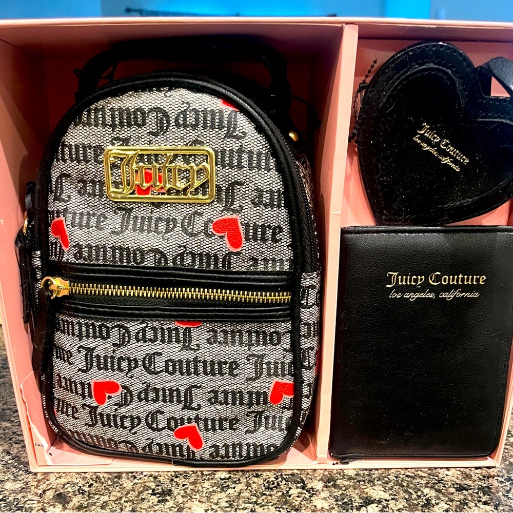 Juicy Couture Mini Backpack and tag